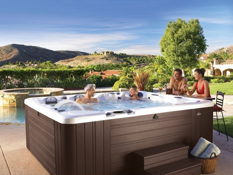 bain à remous-extérieur-poser-terrasse-jardin-imitation-bois